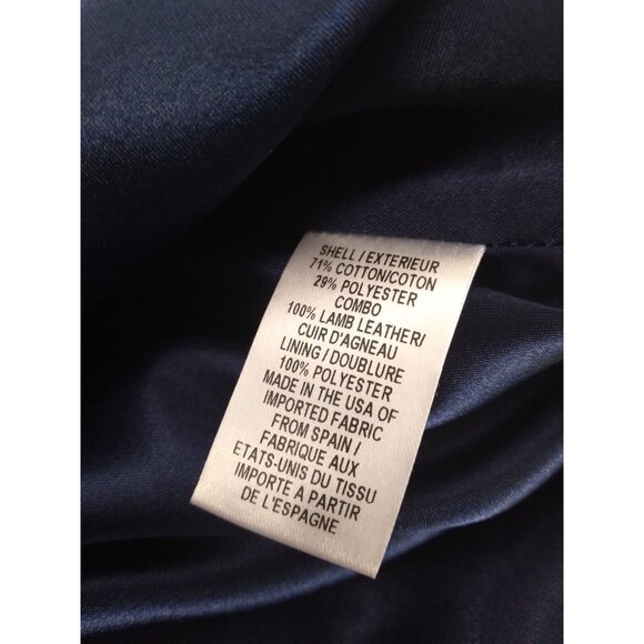 Milly NY USA Women's Dress Blue White Leather Trim Geometric Knit Sheath Size 4 - Picture 16 of 16